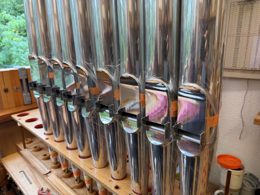 Orgelrestaurierung Taschenlade Pullach