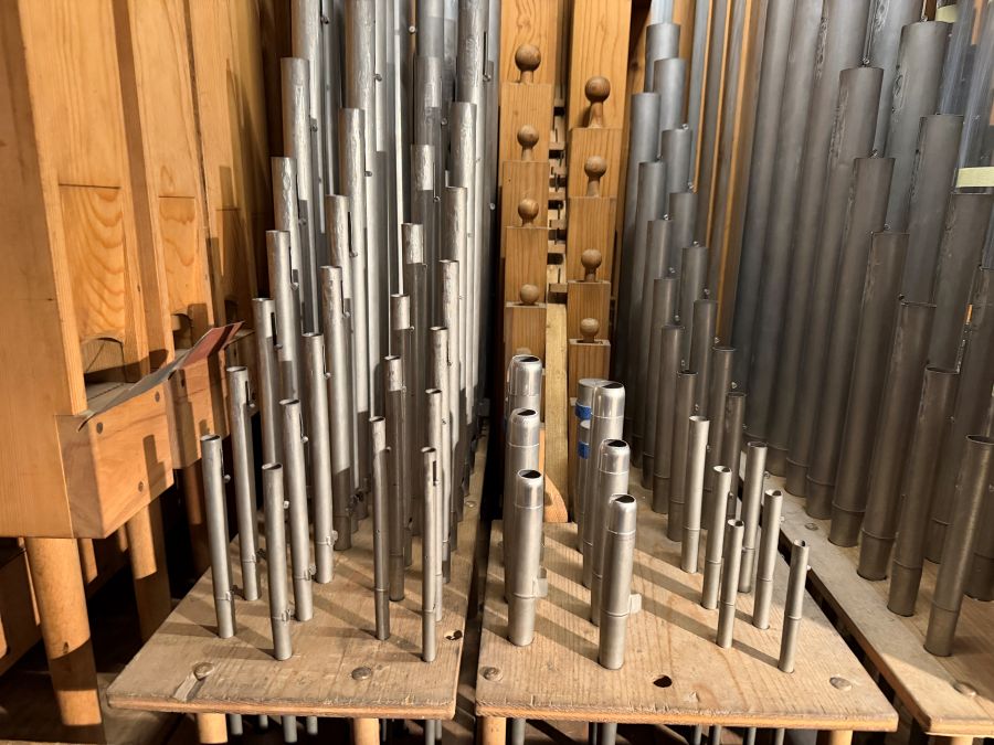 Orgelrestaurierung Taschenlade Pullach